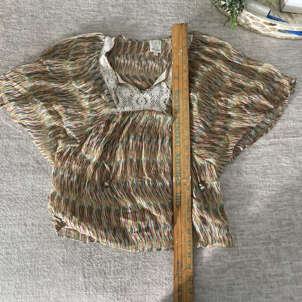 Ella Moss Sheer Lace Top Blouse XS Boho Beach Anthropologie - Picture 9 of 11